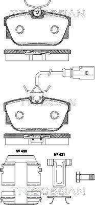 Triscan 8110 29029 - Kit pastiglie freno, Freno a disco autozon.pro