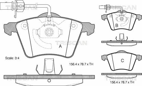 Triscan 8110 29026 - Kit pastiglie freno, Freno a disco autozon.pro