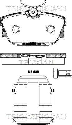 Triscan 8110 29028 - Kit pastiglie freno, Freno a disco autozon.pro