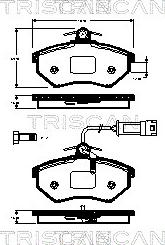 Triscan 8110 29071 - Kit pastiglie freno, Freno a disco autozon.pro