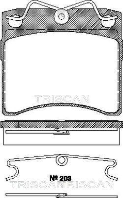 Triscan 8110 29153 - Kit pastiglie freno, Freno a disco autozon.pro