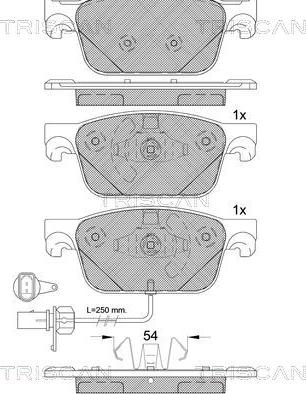 Triscan 8110 29186 - Kit pastiglie freno, Freno a disco autozon.pro