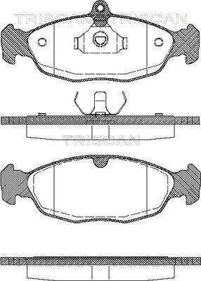 Triscan 8110 24957 - Kit pastiglie freno, Freno a disco autozon.pro