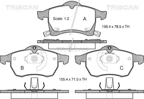 Triscan 8110 24006 - Kit pastiglie freno, Freno a disco autozon.pro