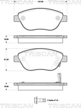 Triscan 8110 24028 - Kit pastiglie freno, Freno a disco autozon.pro