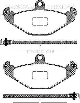 Triscan 8110 25004 - Kit pastiglie freno, Freno a disco autozon.pro