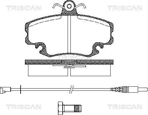 Triscan 8110 25005 - Kit pastiglie freno, Freno a disco autozon.pro