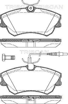 Triscan 8110 25008 - Kit pastiglie freno, Freno a disco autozon.pro