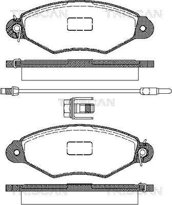 Triscan 8110 25015 - Kit pastiglie freno, Freno a disco autozon.pro