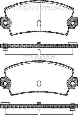 Triscan 8110 25016 - Kit pastiglie freno, Freno a disco autozon.pro