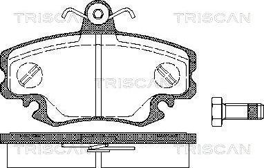 Triscan 8110 25010 - Kit pastiglie freno, Freno a disco autozon.pro