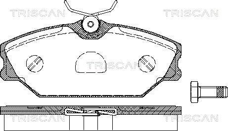 Triscan 8110 25011 - Kit pastiglie freno, Freno a disco autozon.pro