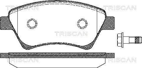 Triscan 8110 25020 - Kit pastiglie freno, Freno a disco autozon.pro