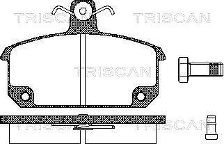 Triscan 8110 25189 - Kit pastiglie freno, Freno a disco autozon.pro