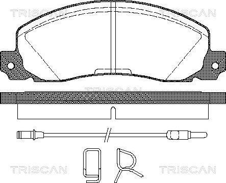 Triscan 8110 25846 - Kit pastiglie freno, Freno a disco autozon.pro