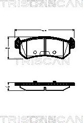 Triscan 8110 21006 - Kit pastiglie freno, Freno a disco autozon.pro