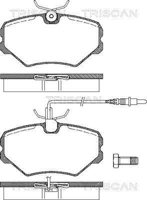 Triscan 8110 28011 - Kit pastiglie freno, Freno a disco autozon.pro