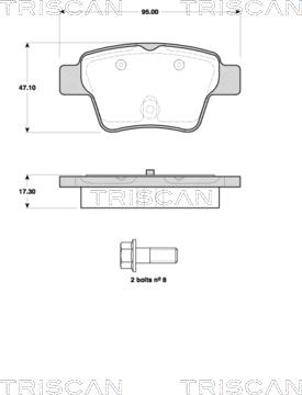 Triscan 8110 28039 - Kit pastiglie freno, Freno a disco autozon.pro