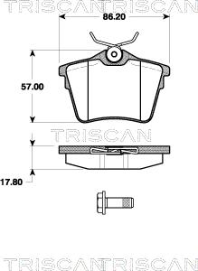 Triscan 8110 28036 - Kit pastiglie freno, Freno a disco autozon.pro