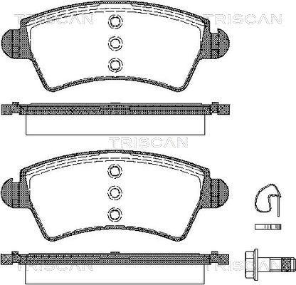 Triscan 8110 28031 - Kit pastiglie freno, Freno a disco autozon.pro