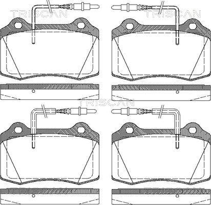 Triscan 8110 28033 - Kit pastiglie freno, Freno a disco autozon.pro