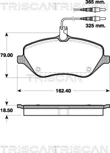 Triscan 8110 28037 - Kit pastiglie freno, Freno a disco autozon.pro