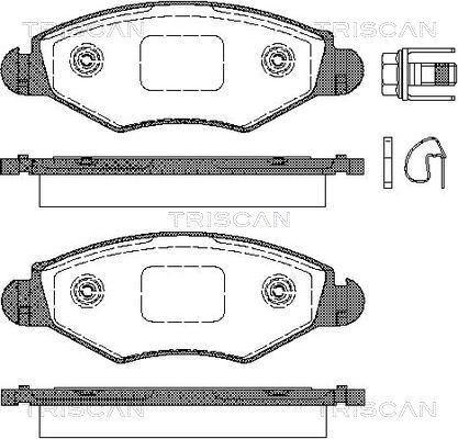 Triscan 8110 28025 - Kit pastiglie freno, Freno a disco autozon.pro