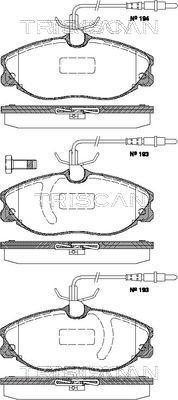 Triscan 8110 28023 - Kit pastiglie freno, Freno a disco autozon.pro