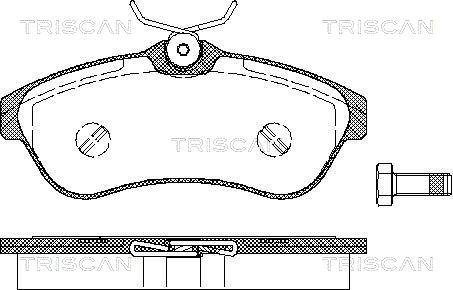 Triscan 8110 28027 - Kit pastiglie freno, Freno a disco autozon.pro