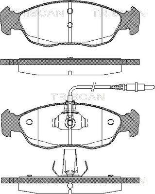 Triscan 8110 28161 - Kit pastiglie freno, Freno a disco autozon.pro