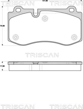 Triscan 8110 23049 - Kit pastiglie freno, Freno a disco autozon.pro