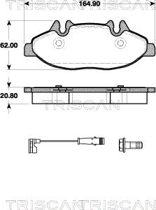 Triscan 8110 23042 - Kit pastiglie freno, Freno a disco autozon.pro