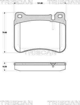 Triscan 8110 23050 - Kit pastiglie freno, Freno a disco autozon.pro