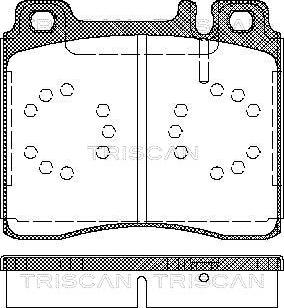 Triscan 8110 23004 - Kit pastiglie freno, Freno a disco autozon.pro