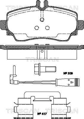 ATE 602833 - Kit pastiglie freno, Freno a disco autozon.pro