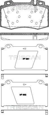 Triscan 8110 23024 - Kit pastiglie freno, Freno a disco autozon.pro