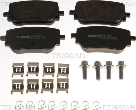 Triscan 8110 232003 - Kit pastiglie freno, Freno a disco autozon.pro