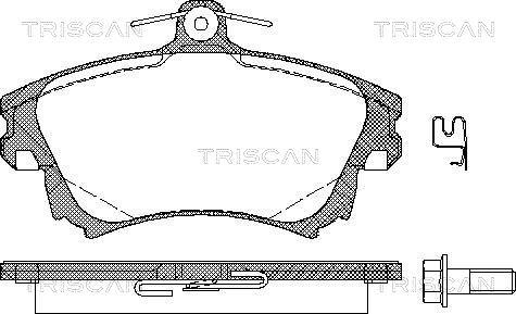 Triscan 8110 27005 - Kit pastiglie freno, Freno a disco autozon.pro