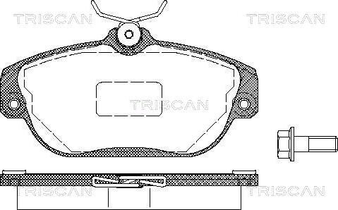 Triscan 8110 27002 - Kit pastiglie freno, Freno a disco autozon.pro