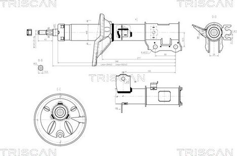 Triscan 8705 43101 - Ammortizzatore autozon.pro