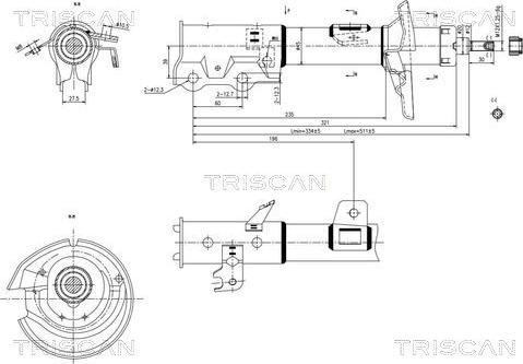 Triscan 8705 16111 - Ammortizzatore autozon.pro