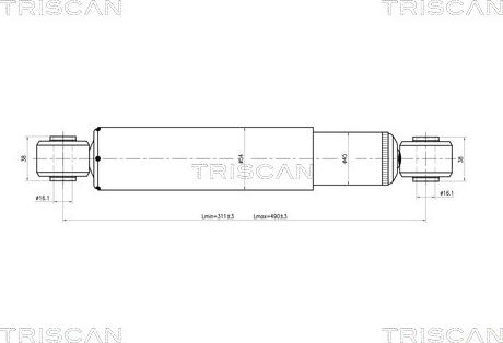 Triscan 8705 10205 - Ammortizzatore autozon.pro