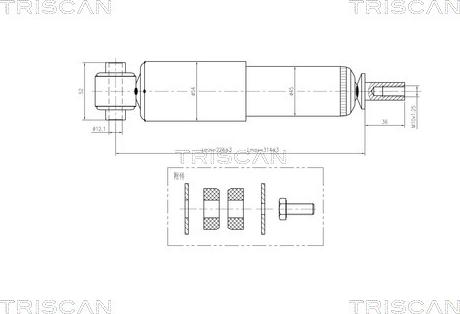 Triscan 8705 29206 - Ammortizzatore autozon.pro