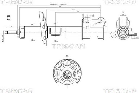 Triscan 8705 24107 - Ammortizzatore autozon.pro