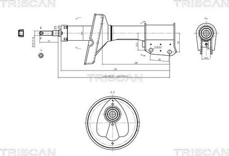 Triscan 8705 25101 - Ammortizzatore autozon.pro