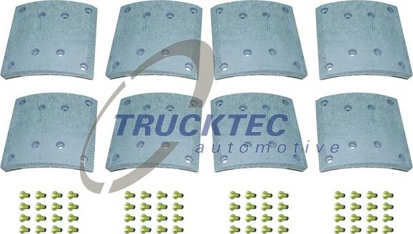 Trucktec Automotive 01.35.005 - Kit materiale d'attrito, Freno a tamburo autozon.pro