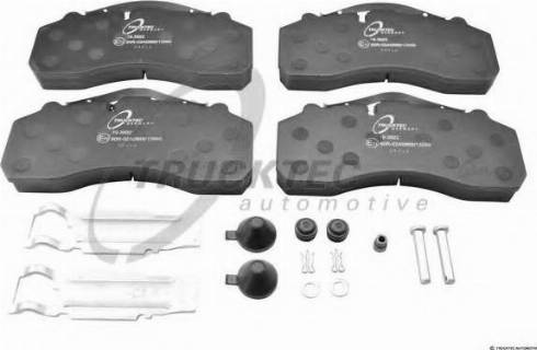 Trucktec Automotive 01.35.252 - Kit pastiglie freno, Freno a disco autozon.pro