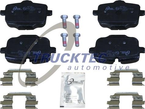 Trucktec Automotive 08.34.158 - Kit pastiglie freno, Freno a disco autozon.pro