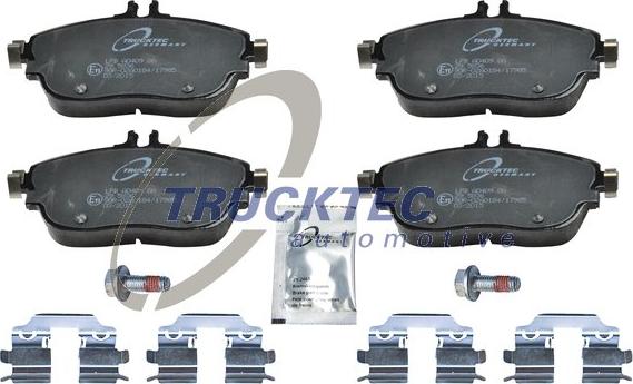 Trucktec Automotive 02.35.433 - Kit pastiglie freno, Freno a disco autozon.pro