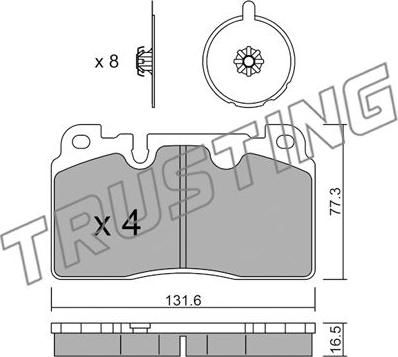 Trusting 995.0-141 - Kit pastiglie freno, Freno a disco autozon.pro